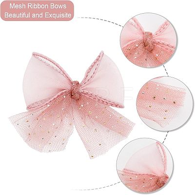 30Pcs 5 Colors Handmade Polyester Organza Bowknot Ornament Accessories DIY-CA0004-79-1