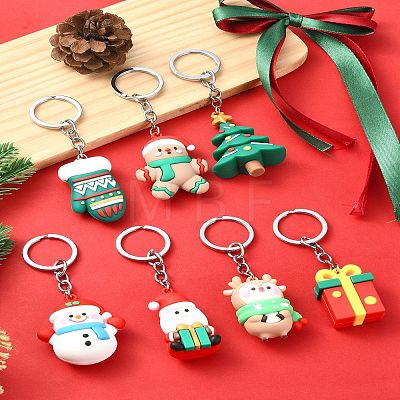 Christmas PVC Plastic Keychain KEYC-YW00088-01-1