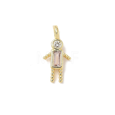 Brass Micro Pave Cubic Zirconia Pendants ZIRC-I356-17G-A11-1