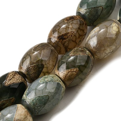 Tibetan Style dZi Beads Strands G-S389-A08-1
