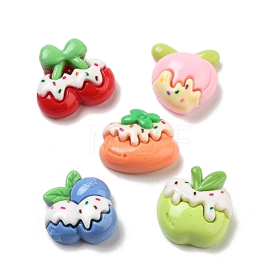 Cute Opaque Resin Fruit Decoden Cabochons RESI-S02-02-1