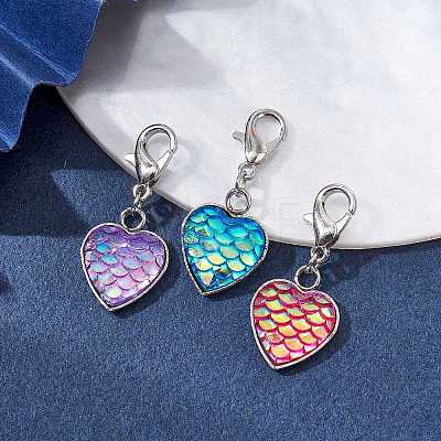 304 Stainless Steel with Resin Pendants Decorations HJEW-JM01585-1