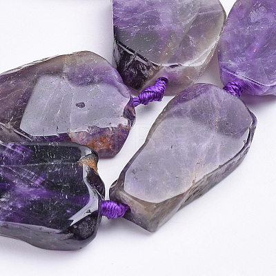 Natural Amethyst Beads Strands G-S268-02-1