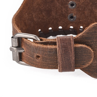 Full Grain Leather Cord Bracelets BJEW-G620-B03-1