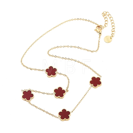 Golden 304 Stainless Steel Necklace NJEW-K252-09G-01-1