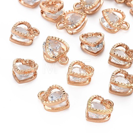 Heart Alloy Charms X-ZIRC-R007-043A-03KC-1