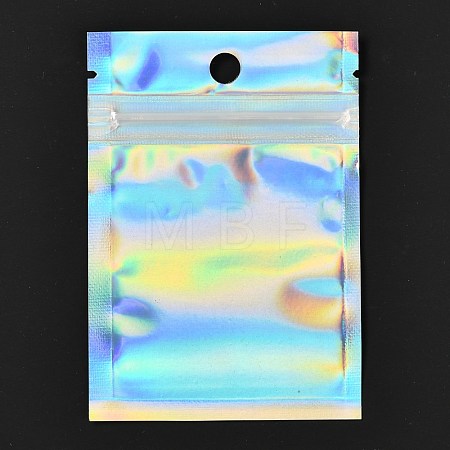 Rectangle Zip Top Plastic Glitter Holographic Bags OPP-I002-01A-1