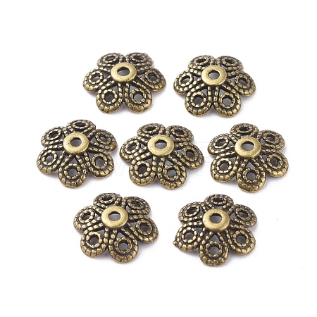 Tibetan Style Alloy Bead Caps MLF10883Y-NF-1