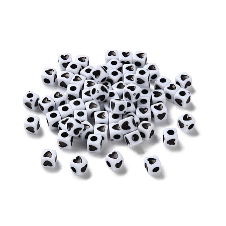 Opaque Acrylic Beads OACR-D301-06B-1