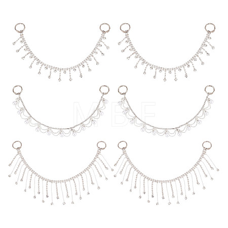 Brass Glass Rhinestone Shoe Decoration Chain FIND-GO00008-1