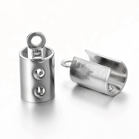 Tarnish Resistant 303 Stainless Steel Cord Ends STAS-O083-06-1