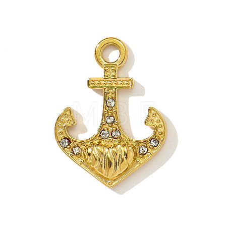 304 Stainless Steel Rhinestone Pendants STAS-OY003-91G-1