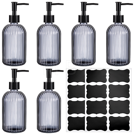 6Pcs Glass Press Pump Bottles AJEW-WA0004-95-1