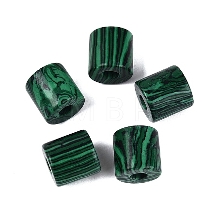 Synthetic Malachite European Beads G-P520-05L-1