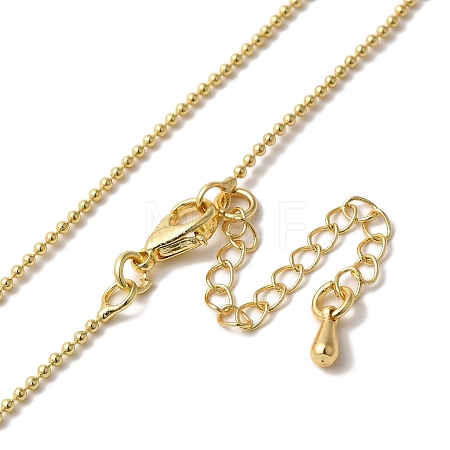 Brass Ball Chain Necklaces NJEW-B119-05G-1