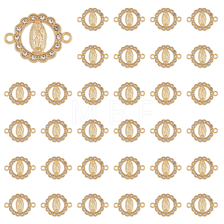 Religion Alloy Connector Charms with Crystal Rhinestone FIND-WH0416-94-1