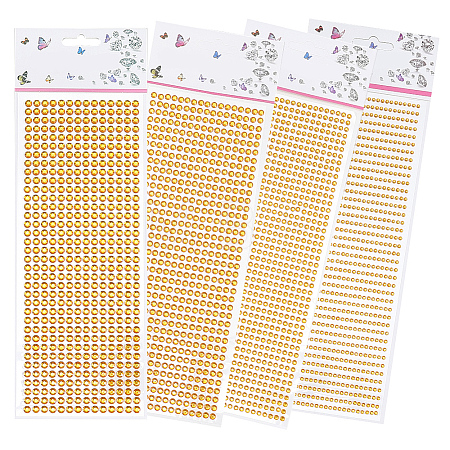 4 Sheets 4 Styles Acrylic Self Adhesive Stickers DIY-GF0014-71B-1