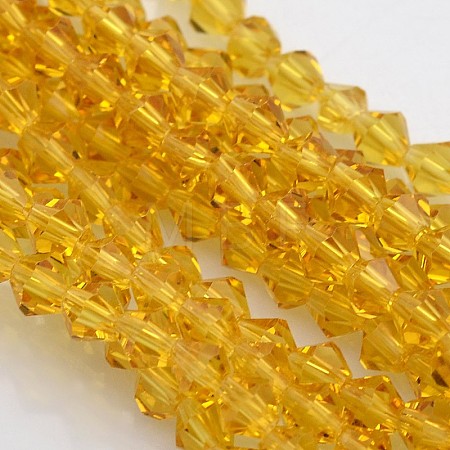 Bicone Glass Beads Strands X-EGLA-P016-4mm-07-1