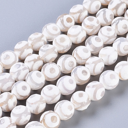 Tibetan Style 3-Eye dZi Beads TDZI-G341-10mm-02-1