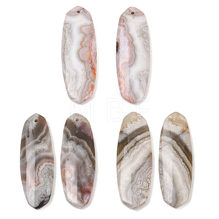 Natural Mexican Agate Pendants G-K381-17A-1