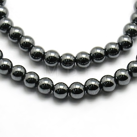 Grade AAA Magnetic Synthetic Hematite Round Bead Strands G-G644-D-11-1