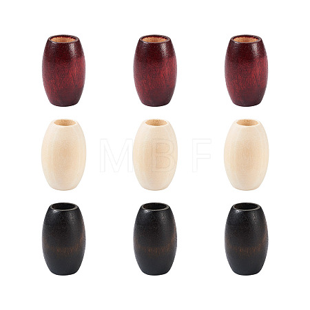 60Pcs 3 Colors Wooden Beads WOOD-CD0001-12-1