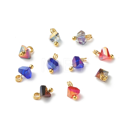Electroplate Glass Charms PALLOY-JF00821-01-1