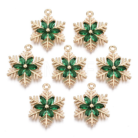 Christmas Brass Glass Pendants X-KK-R111-009-A01-1