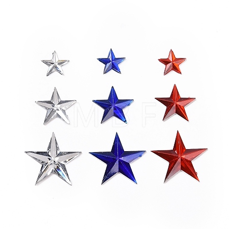 Acrylic Star Shape Cabochons FIND-XCP0002-29-1