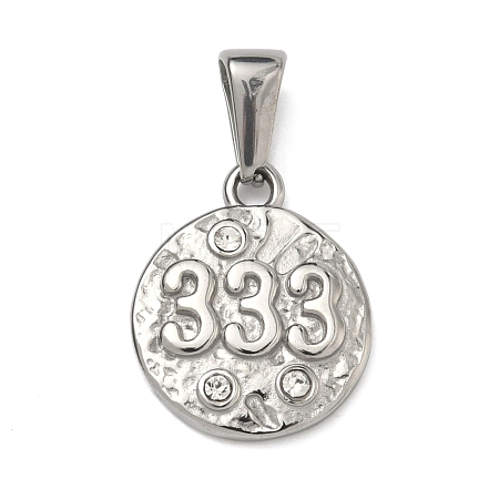 Textured 304 Stainless Steel Pendants STAS-A140-02P-3-1