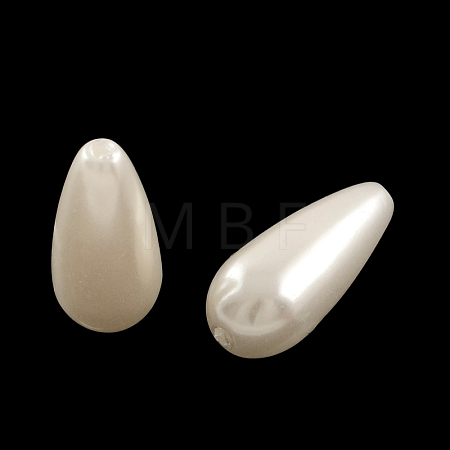 ABS Plastic Imitation Pearl Teardrop Beads X-MACR-S266-A41-1