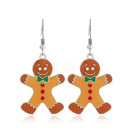 Christmas Theme Alloy Plastic Dangle Earrings FS-WG6FBD6-16-1