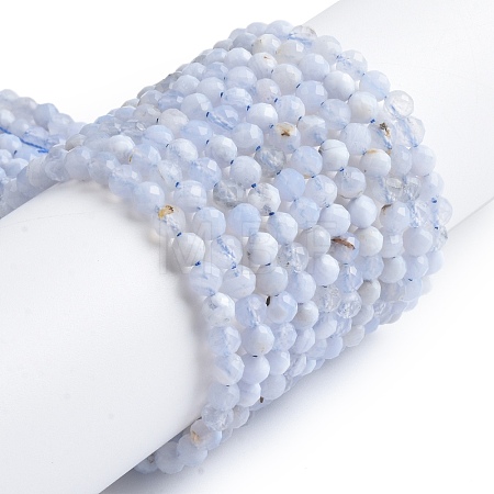 Natural Blue Lace Agate Beads Strands G-K366-B02-02-1