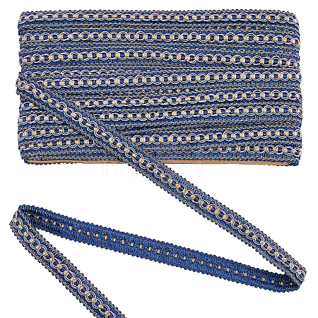 Polyester Centipede Braided Wavy Ribbon OCOR-WH0070-319C-1