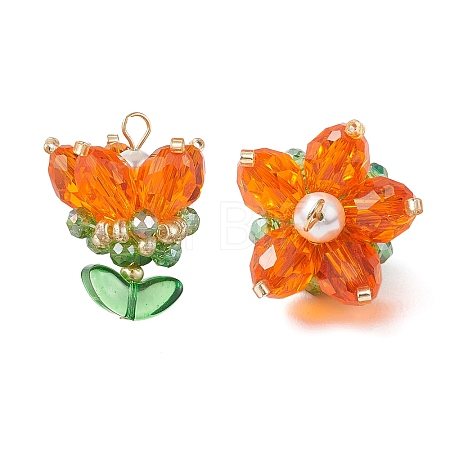 Transparent Glass Pendants PALLOY-MZ00722-02-1