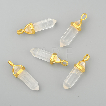 Natural Quartz Crystal Pointed Pendants G-G902-A12-1
