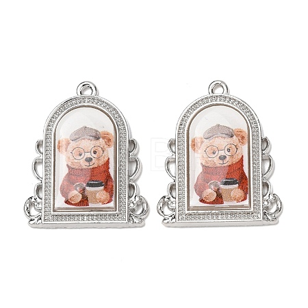 Alloy Epoxy Resin Pendants FIND-K031-01P-02-1