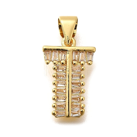 Rack Plating Brass Micro Pave Cubic Zirconia Pendants KK-L226-100G-T-1
