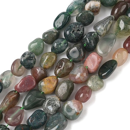 Natural Indian Agate Nuggets Beads Strands X-G-J335-02-1