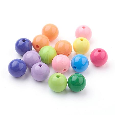 Opaque Acrylic Beads PAB706Y-1
