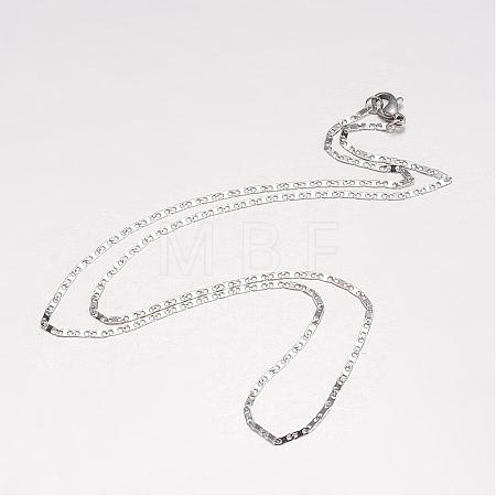 Non-Tarnish 304 Stainless Steel Necklace MAK-K062-11A-P-1