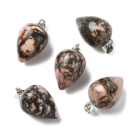 Natural Rhodonite Pendants GG-K002-13G-1