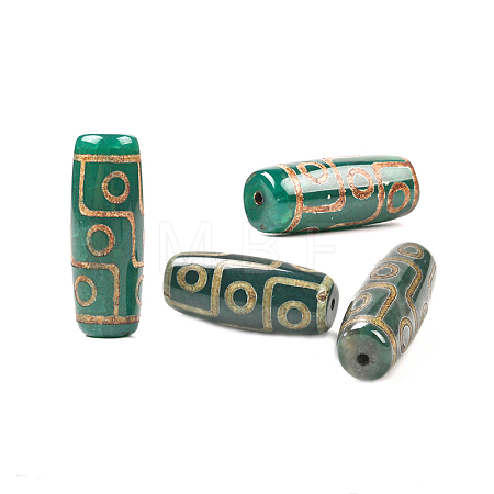 Tibetan Style dZi Beads TDZI-R002-02F-1