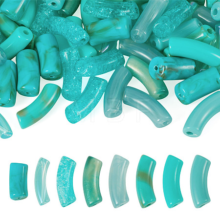 80Pcs 8 Styles Mixed Styles Acrylic Beads Sets MACR-TA0002-99B-1