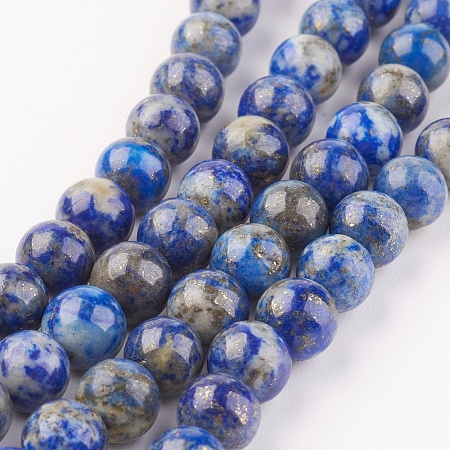 Natural Lapis Lazuli Beads Strands X-G-G099-8mm-7A-1