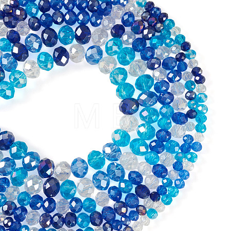 6 Strands 3 Styles Glass Beads Strands EGLA-TA0013-71B-1