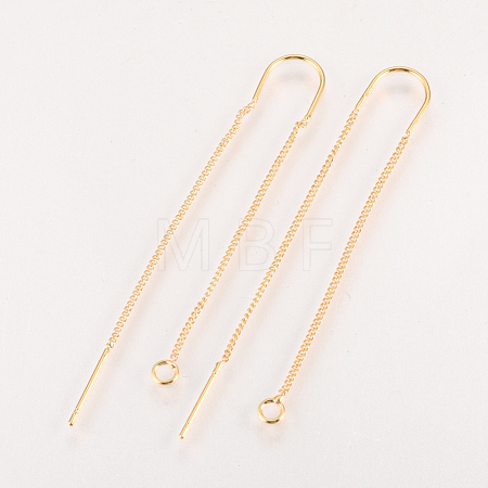 Brass Stud Earring Findings KK-Q735-364G-1