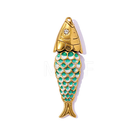 304 Stainless Steel Enamel Pendants STAS-A26-03-26-1