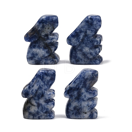 Natural Blue Spot Jasper Rabbit Display Decorations G-R007-02K-1