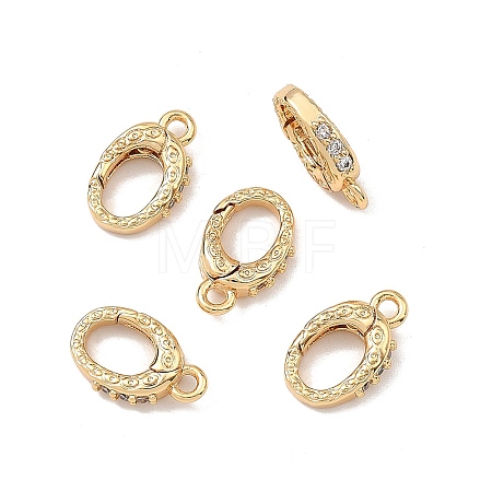 SHEGRACE Brass Micro Pave Clear Cubic Zirconia Spring Gate Rings XGRQ58425-760G-1